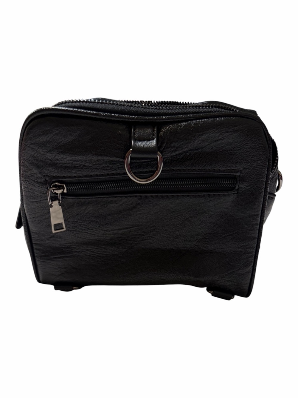 Men's Black Love Deliver Leather Crossbody Pouch - Stylish Everyday Carry